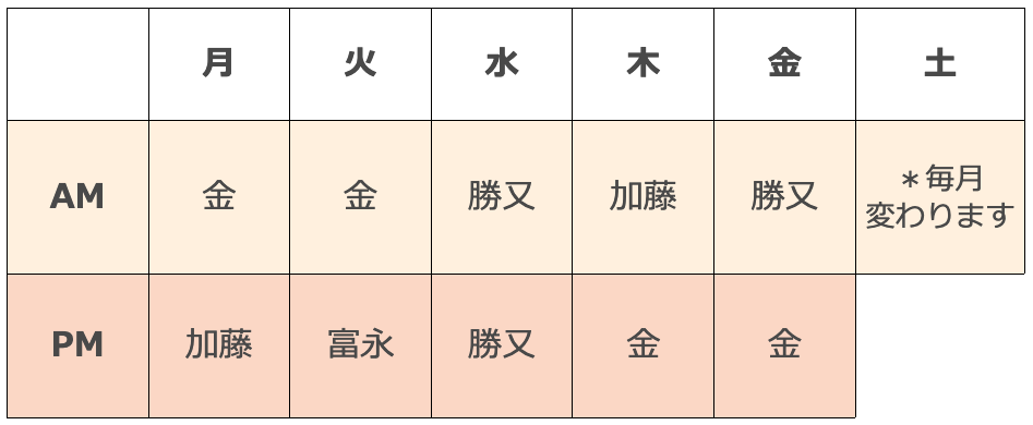 小金井ファミリークリニック　診察時間